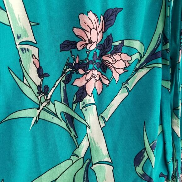 Vintage Tori Richard Honolulu Hawaiian Tropical Floral Midi Dropped Wais Dress L - Picture 6 of 11